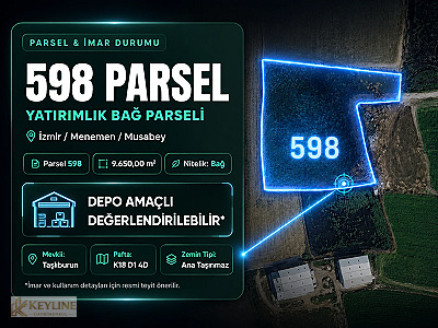 ACİL FIRSAT Menemen Musabeyde 9.650 m² Depo Potansiyelli Parsel
